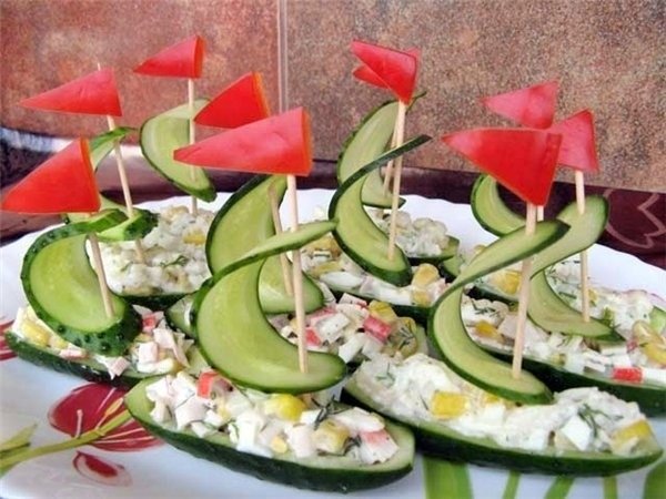 DIY Salad Vegetable Boat Appetizer Recipe 12