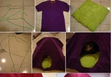 How to Make Simple Cat Tent in 3 Steps DIY No Sew Cat Tent from T-shirt in 3 steps
