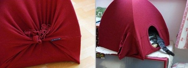 How to Make Old T-shirt Cat Tent 