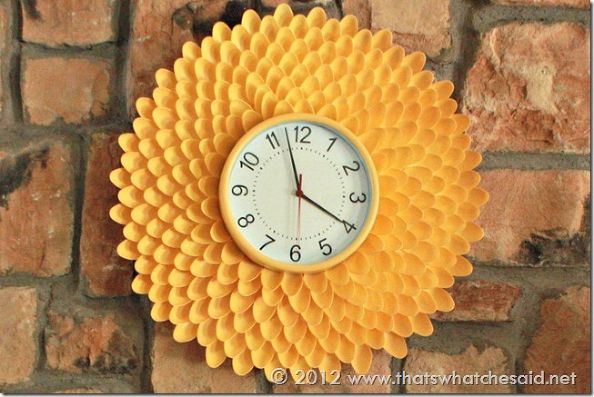 Chrysanthemum Clock From Plastic Spoons