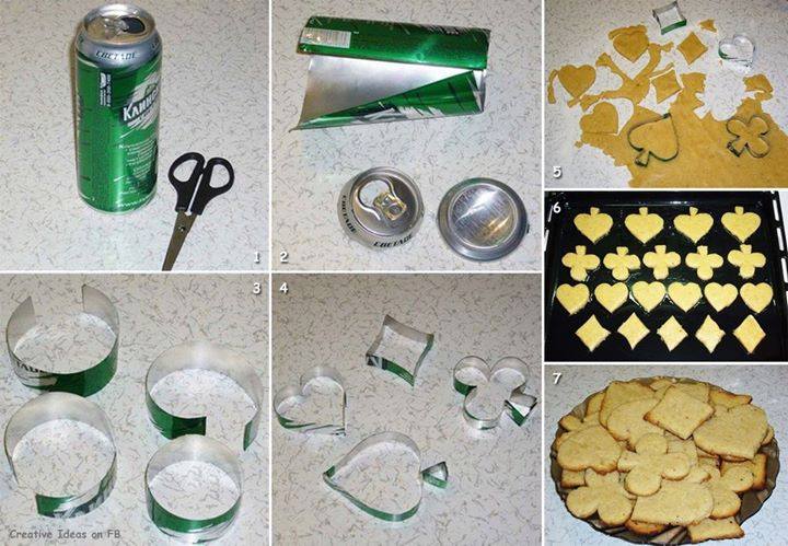 how to make Cookie Cutters using soda can