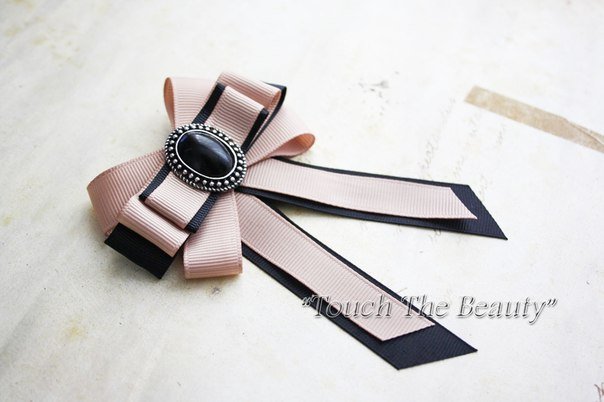 DIY Bead Ribbon Bow Brooch Tutorial - Video