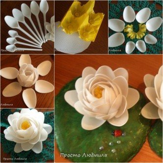 DIY-Plastic-Spoon-Waterlily-Flower