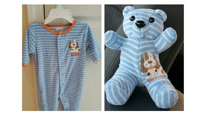 DIY Baby Onesie Clothes Stuffed Keepsake Teddy Bear