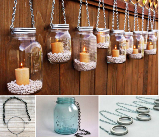 DIY Hanging Mason Jar Lanterns Picture Tutorial