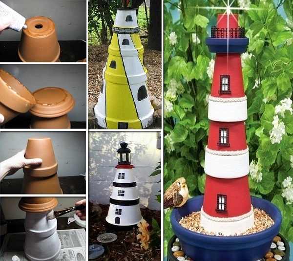 DIY_Clay_Pot_Lighthouse