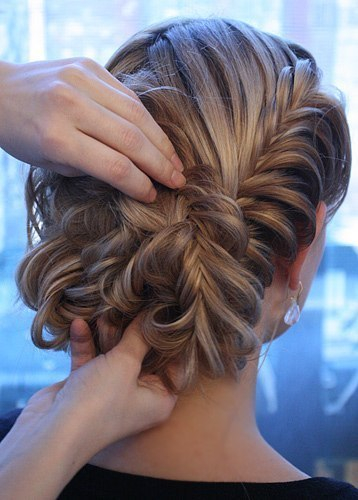 DIY Herringbone Braid Updo Hairstyle Tutorial