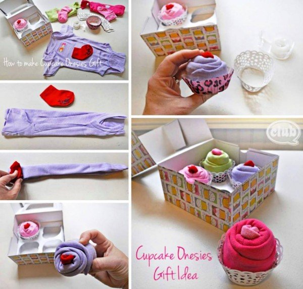 How to DIY Cute Cupcake Onesies Baby Gift