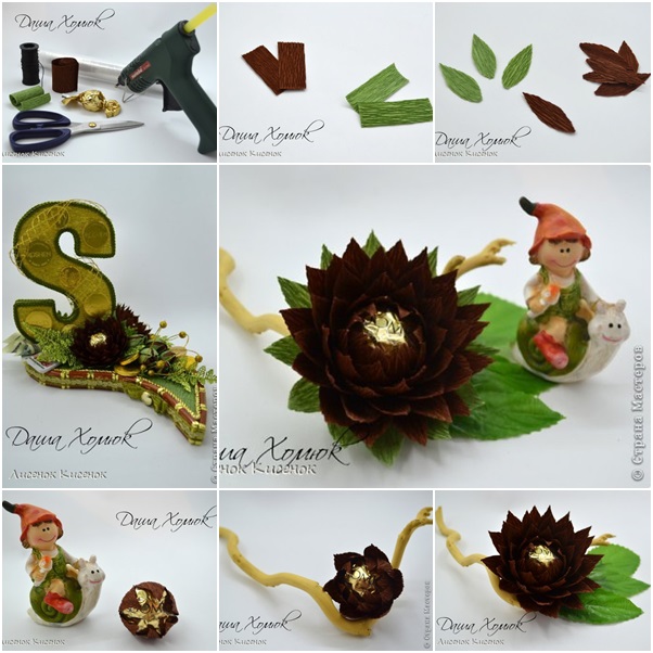 how to make chocolate lotus flower for gift decor fab art diy crepe paper lotus flower
