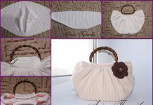 How to Crochet Beautiful Handbag with Rose Decor DIY crochet handbag free pattern