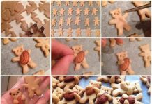 How to DIY Cute and Sweet Teddy Bear Cookie (Video) DIY cute and sweet teddy bear cookie biscuit tutorial