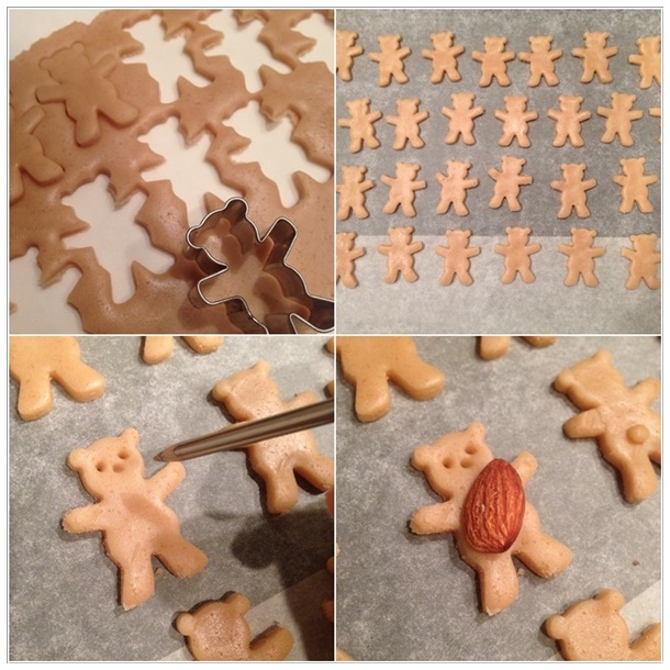 DIY cute and sweet teddy bear cookie biscuit tutorial