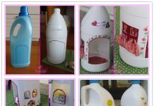 How to Make Cute Doll House from Plastic Jugs doll house from plastic bottles