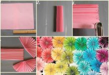 How to DIY Easy Beautiful Paper Rosettes easy folded paper rosettes