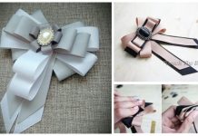 DIY Bead Ribbon Bow Brooch Tutorial – Video DIY Bead Ribbon Bow Brooch Tutorial - Video