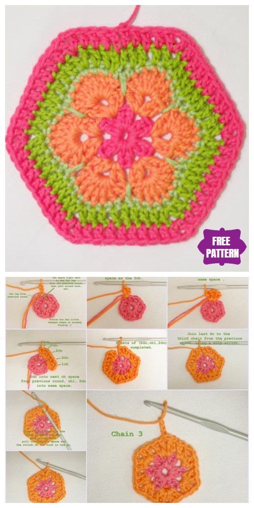 DIY Crochet African Flower Soccer Ball Free Crochet Pattern