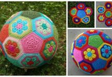 DIY Crochet African Flower Soccer Ball Free Crochet Pattern DIY Crochet African Flower Soccer Ball Free Crochet Pattern