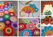 DIY Crochet Flower Power Valance Free Crochet Pattern – Video DIY Crochet Flower Power Valance Free Crochet Pattern - Video