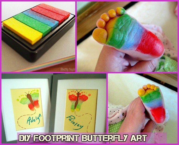 DIY Footprint Butterfly Art Tutorial