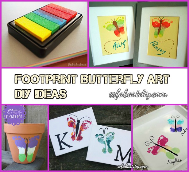 DIY Footprint Butterfly Art Tutorial and Craft Ideas