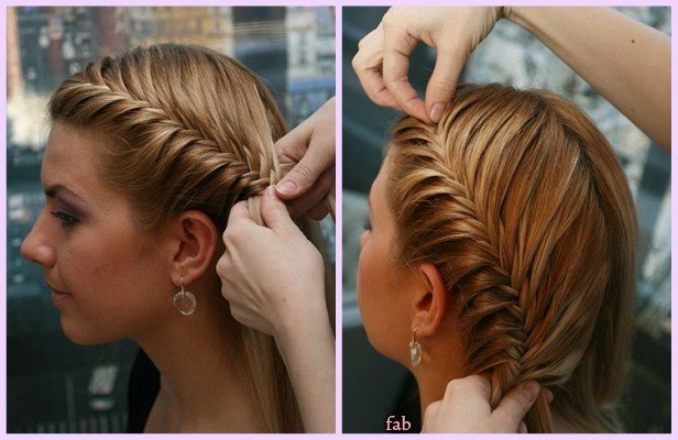 DIY Herringbone Braid Updo Hairstyle Tutorial