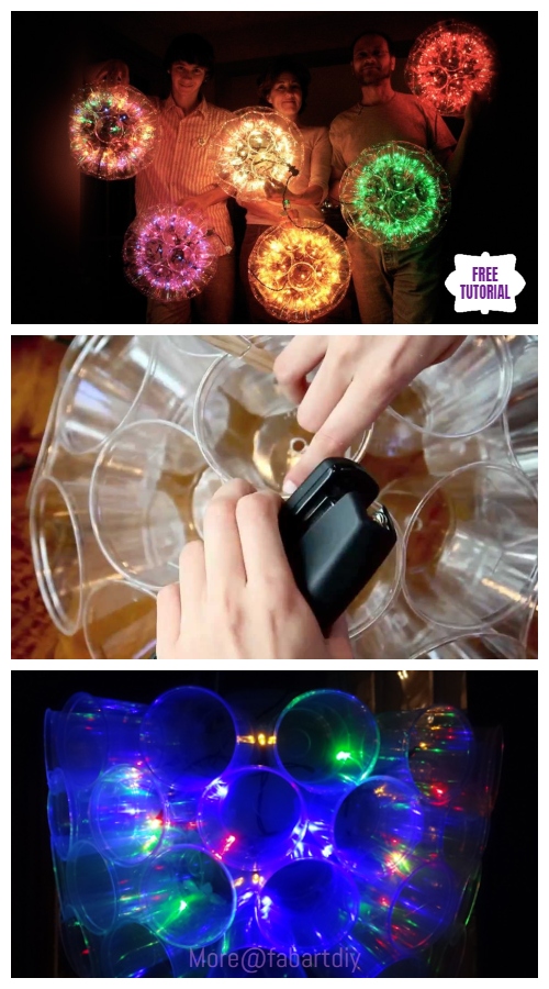 Christmas DIY Plastic Cup Sparkle Ball Tutorial - Video