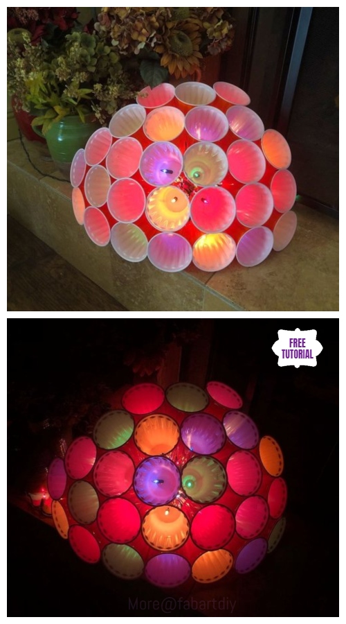 DIY Plastic Cup Sphere Light Tutorial 