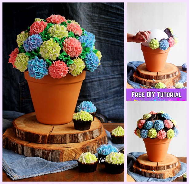 DIY Rose Flower Cupcake Bouquets Tutorials - DIY Flower Cupcake Bouquet Recipe