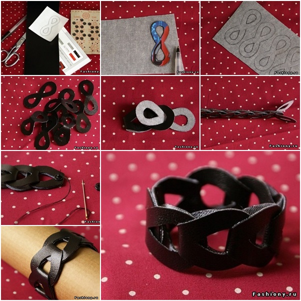 interlocking leather bracelet