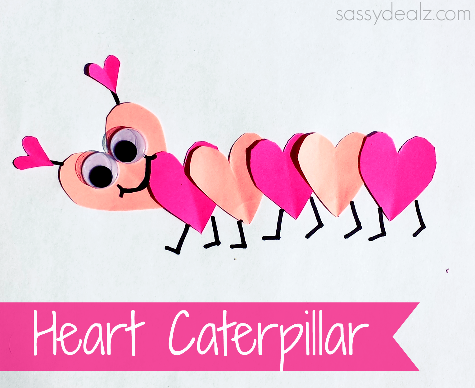 kids craft from heart shaped paper01