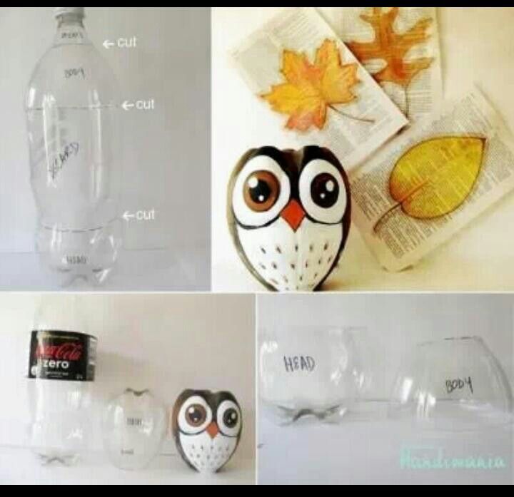 How to Easily Make Owl Container from Plastic Bottle