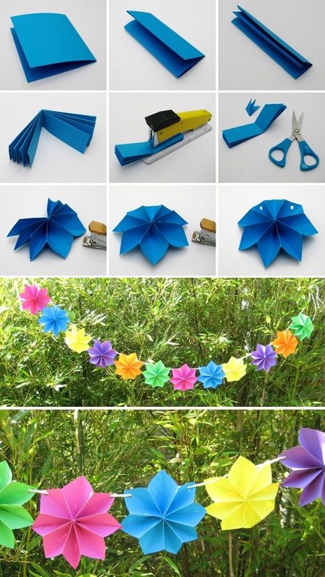 DIY paper flower party decor