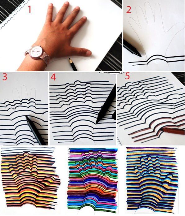 DIY 3D Hand drawing