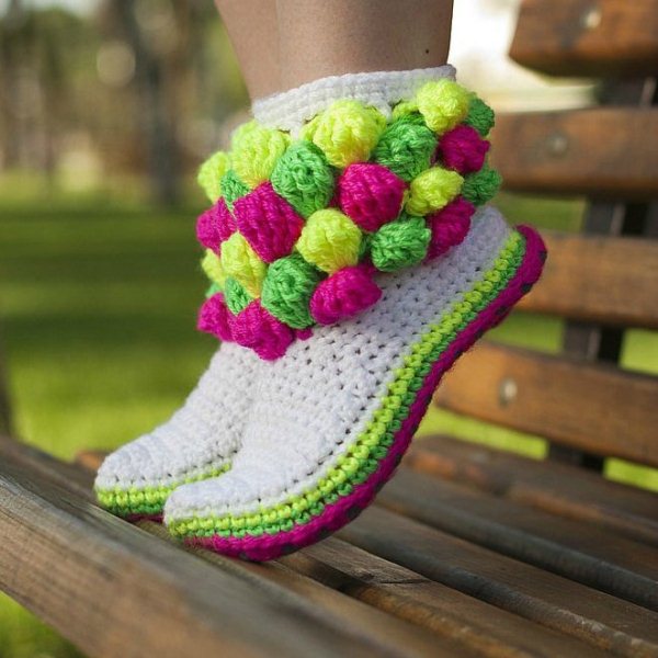 DIY Lovely Crochet Boot Slippers - Video