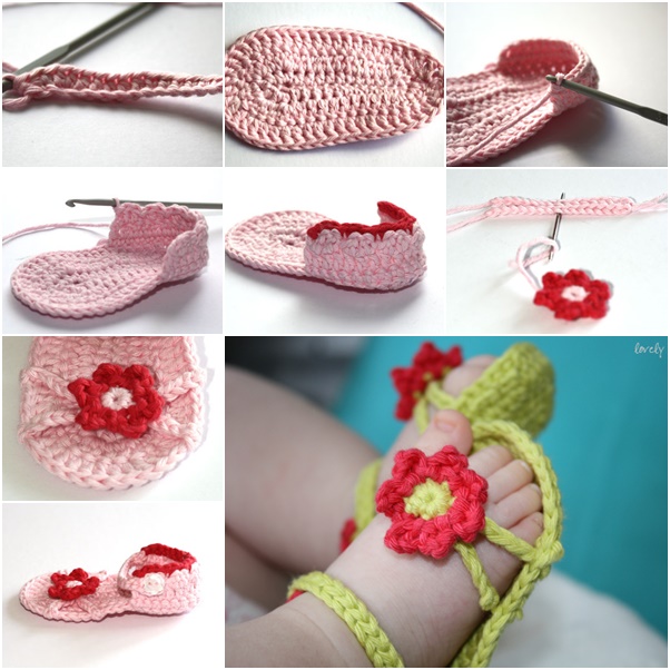 DIY Flower power baby sandals