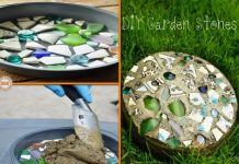 How to DIY Cake Pan Mosaic Garden Stepping Stone DIY Cake Pan Mosaic Stepping Stone tutorial