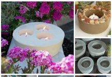 How to DIY Garden and Home Cement Candleholders DIY Garden and Home Cement Candleholders