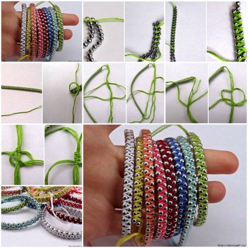 DIY Macrame Rainbow Friendship Bracelet