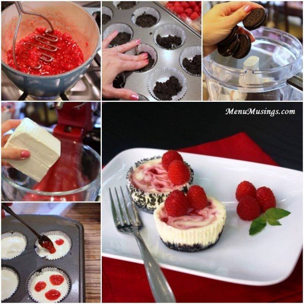 How to DIY Raspberry Swirl Cheesecake Minis