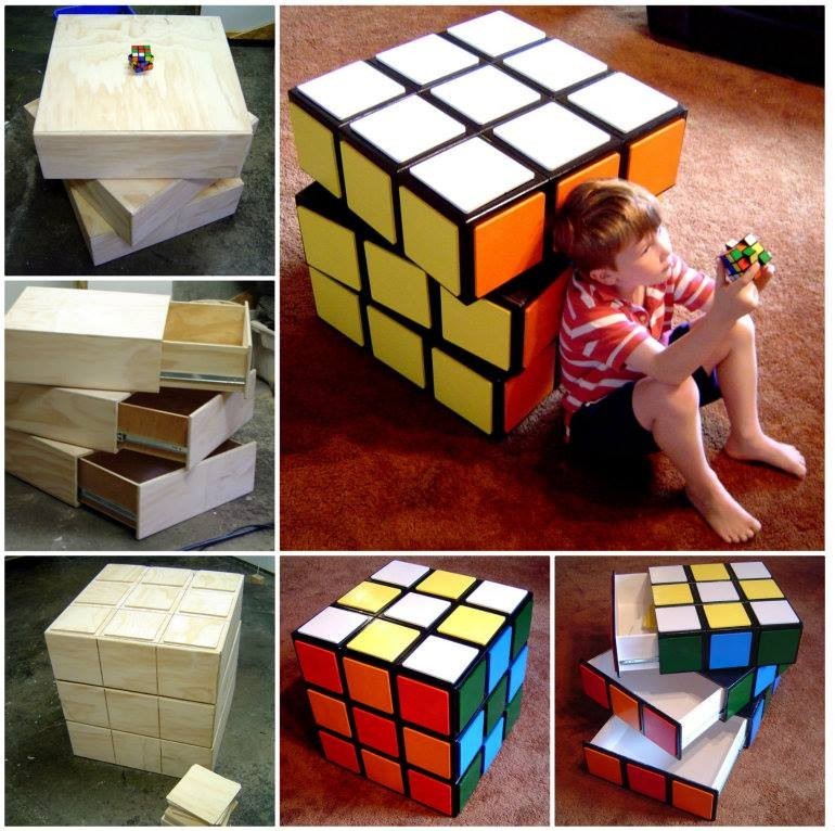 How to DIY Rubik’s Cube Chest Drawers Tutorial
