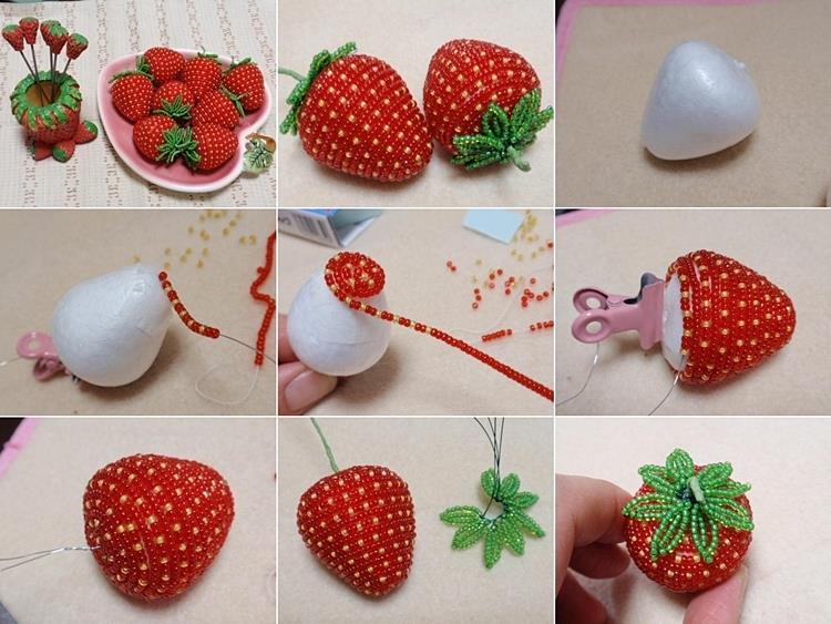 DIY bead strawberry