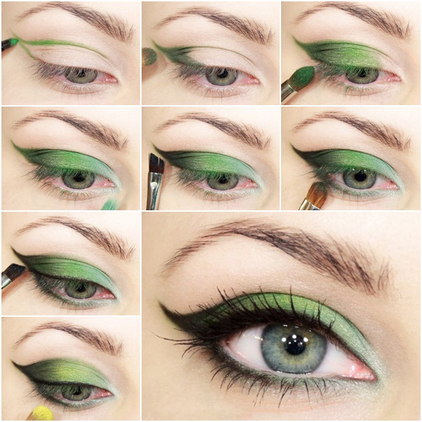 DIY Green Fairy Smokey Eye Makeup