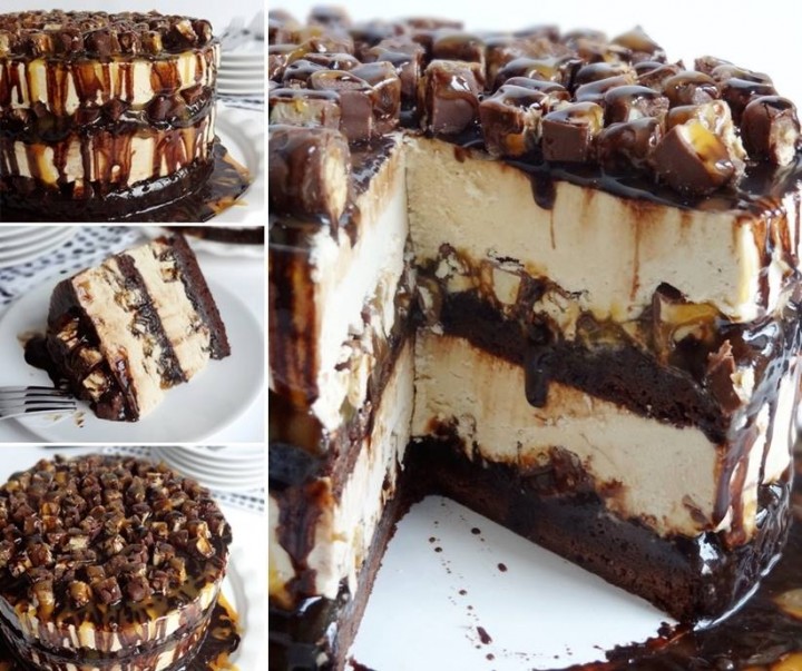 How to DIY Heavenly Snickers Ice Cream Cake