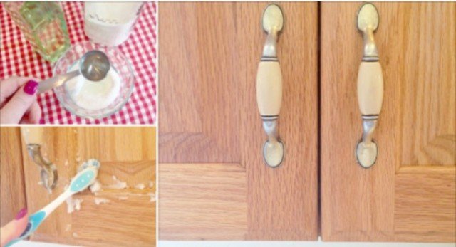 How to Make 2-Ingredient Cabinet Gunk Remover