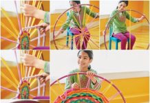 How to DIY Hula Hoop Woven Rug From Old T-shirts How to diy Hula Hoop Woven Rug From Old T-Shirts