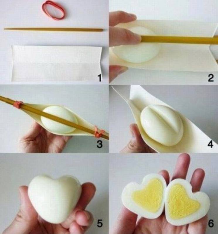 Interesting idea how to make egg like heart