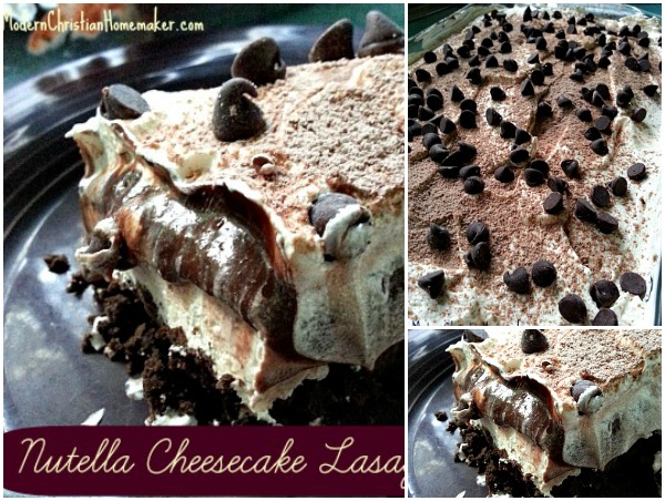 No Bake Nutella Cheesecake Lasagna Recipe