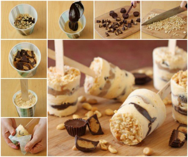 Peanut Butter Layered Popsicles recipe