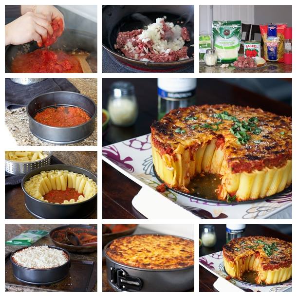 DIY Yummy and Easy Rigatoni Pasta Pie Recipe and tutorial