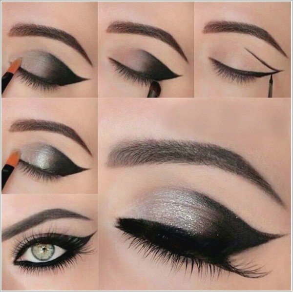 DIY Shimmery Gray Smokey Eye Makeup Tutorials